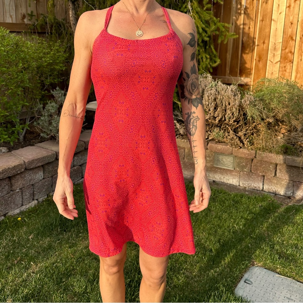 Prana dress- orangy/pink with purple flecks